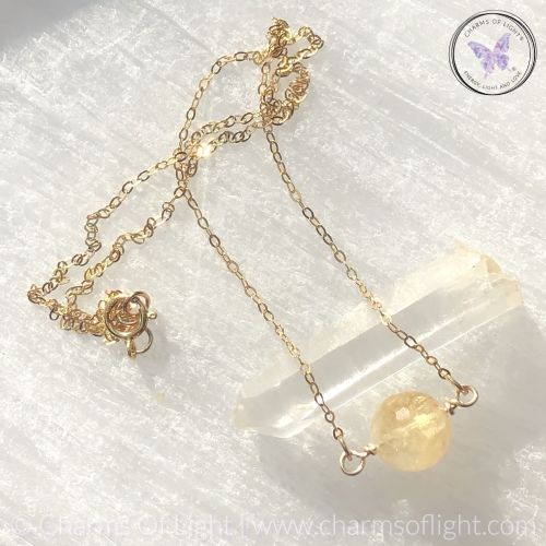 Citrine Gold Necklace